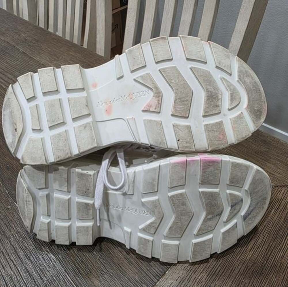 Alexander McQueen White Tread Slick Chunky Platform HighTop Boots Size 5 / EU 35 - Picture 6 of 9